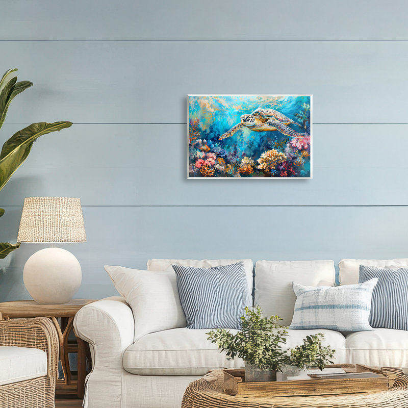 Plaque murale Turtle's Underwater World, design par LSR Design Studio, H 10 po x l 15 po