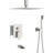 Shower System With Waterfall Tub Spout,12 Inch Ceiling Mount Square Shower System With Rough-In Valve