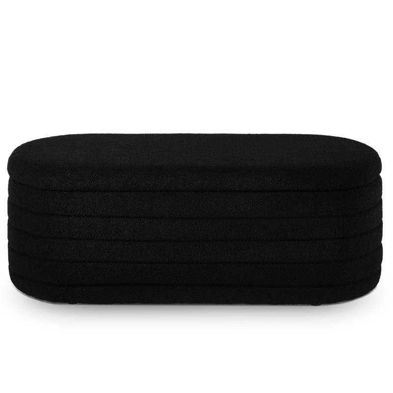 Large Oval Storage For Entryway - Provides Function And Style Bedroom Extra Seating, Black