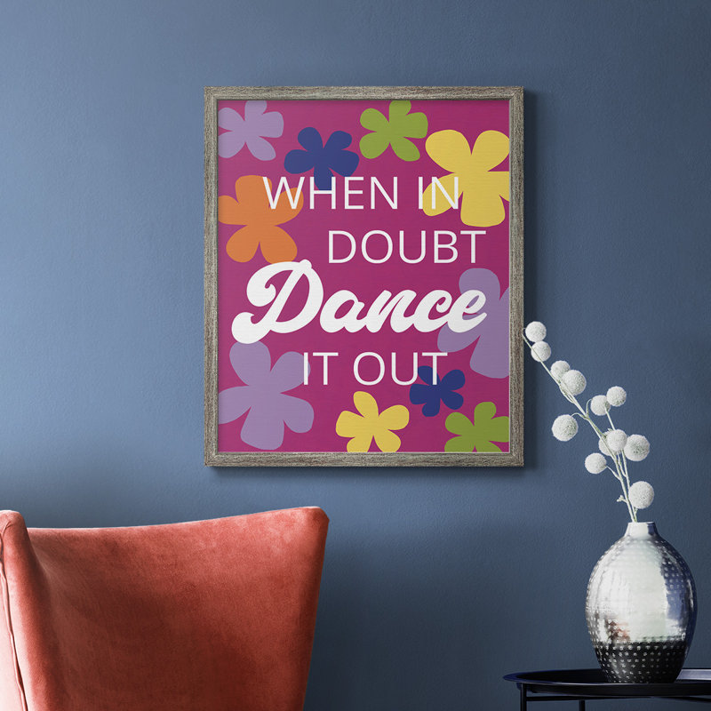 «Dance It Out», toile encadrée de qualité supérieure - prête à être accrochée, Argent patiné, H 24 po x l 20 po