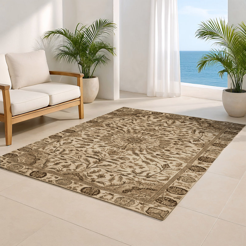 Tapis d'intérieur et d'extérieur brun Nature