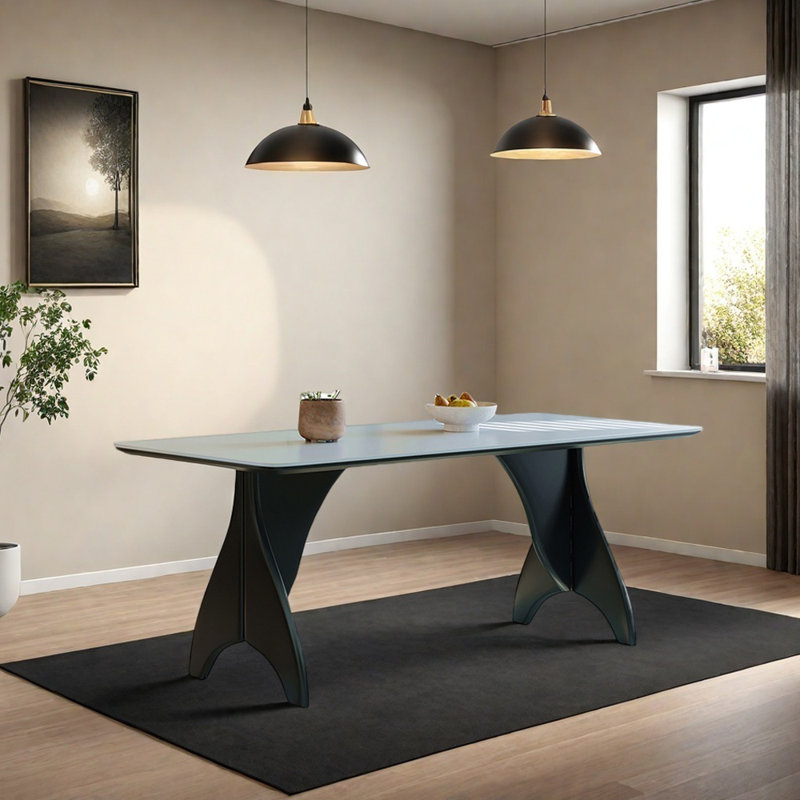 Table de salle à manger Home, H 29,52 po x L 62,99 po x l 31,49 po, Noir