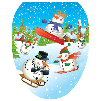 Adhésif décoratif pour siège de toilette Snow Days 
