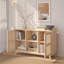 Meuble télé moderne en bois massif Mid-Century, 2 portes avec tablette centrale-739560209