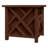 Calista 15.5" Lattice Design Planter Box - 16.5” Tall Square Decorative Outdoor Flower or Plant Pot-501048194-471666564