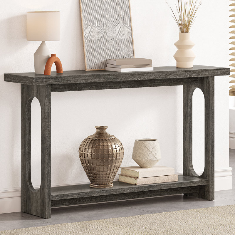  54" Farmhouse Console table ,Narrow  Entryway Table Sofa Table , Gray