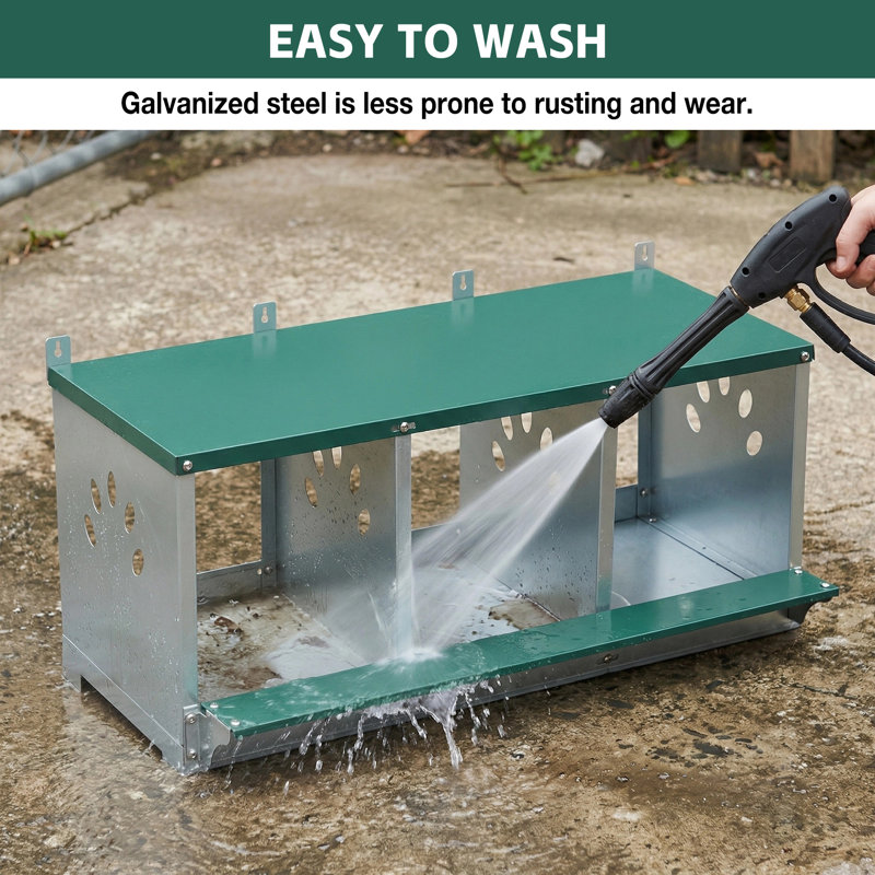 Poulet en métal durable vert 32,9 po x l 16,34 po x H 15,35 po