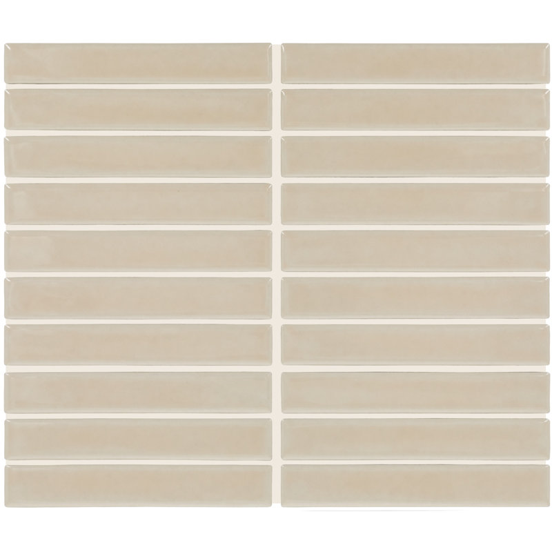 Daltile Artcrafted 1 x 6 Glazed Ceramic Mosaic Tile (10 PCS Per Carton) (10.00 SQFT Per Carton), Dune