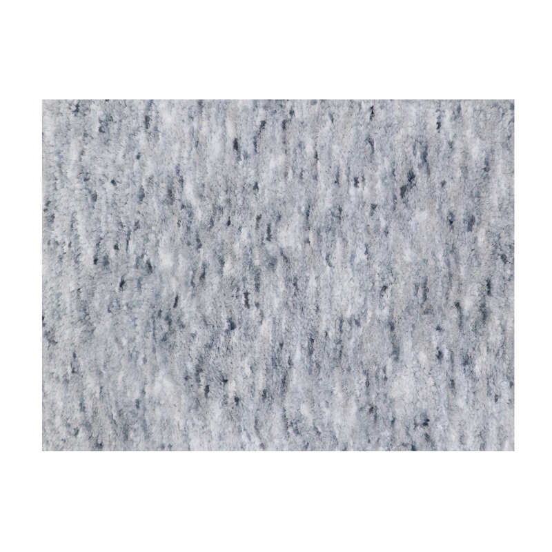Cloud Comfort 100% Polyester Microfiber Bathroom Rug, Water Absorbent Soft Shaggy Bath Rug, Gray, Single - 21" L x 34" W