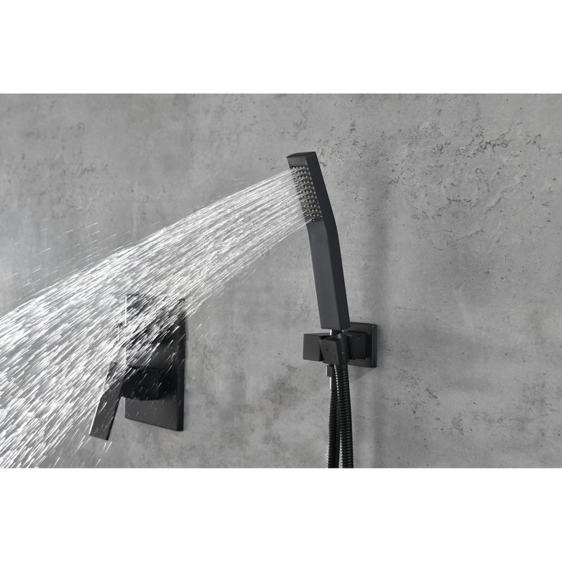 12" Rain Shower Head Wall Mount Matte Black - Self-cleaning Nozzle For Luxurious Shower, Compatible With All Standard Arms, Complies American Pipe Connection Protocols And Bath Experience, Works