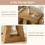 Table de bout en bois, petite table d'appoint à 2 niveaux avec base stable-1942413339