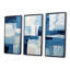 Nautique, formes géométriques blanches et bleues II - art mural géométrique-521191235-521191233