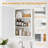 16 x 26 Inches Medicine Cabinet with Beveled Frameless Mirror& Adjustable Shelves, Recess or Surface Mount-2132116889