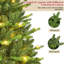 Petit arbre de Noël en pot 4 pi pré-éclairé, mélange PE / PVC, lumières DEL pour décoration des Fêtes