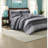 Luxury 9-piece Queen Bedding Sets, Ultra-soft Microfiber With Cotton Sheets, Modern Striped Design For Bedroom