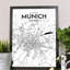 Munich City Map - No Frame Print-1560423406