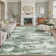 Sarah Modern Abstract Machine Washable Area Rug with Non-Slip Backing