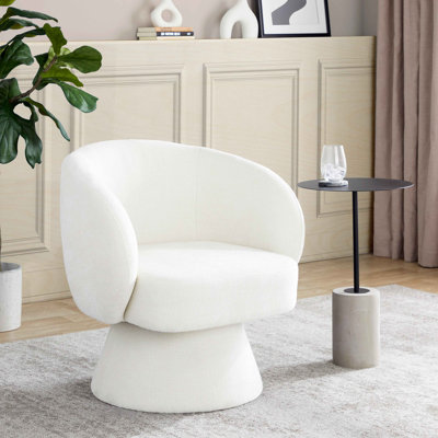 Swivel Accent Chair In Fabric