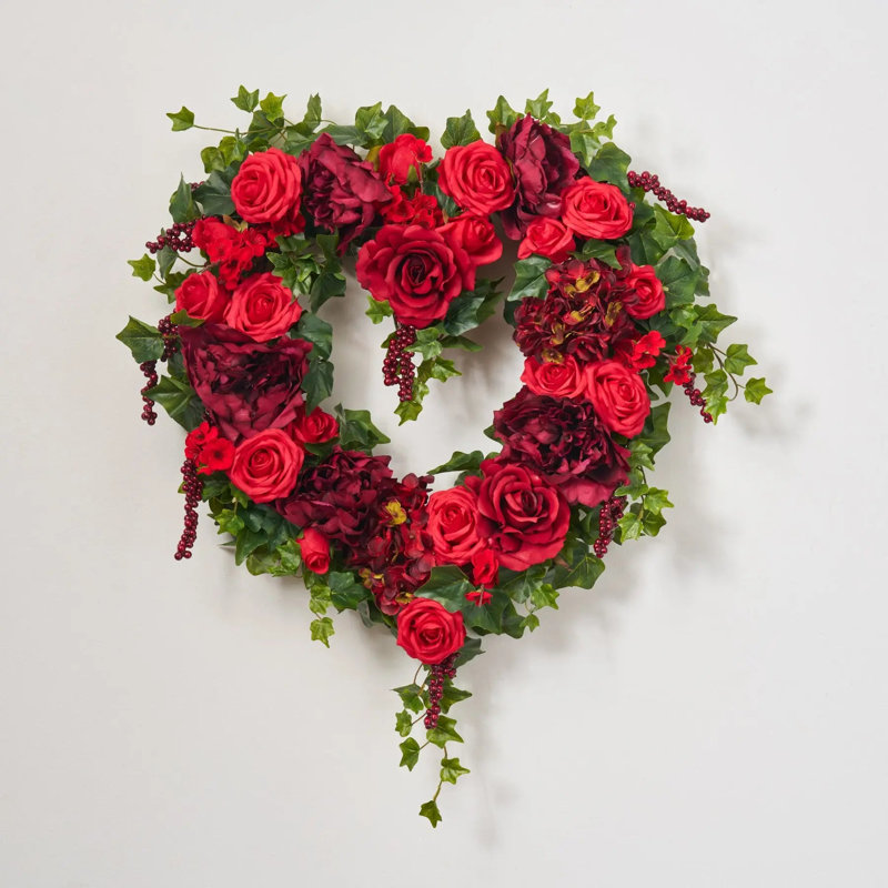 50 nuances de rouge - rose rouge, hortensia et cerisier en fleurs