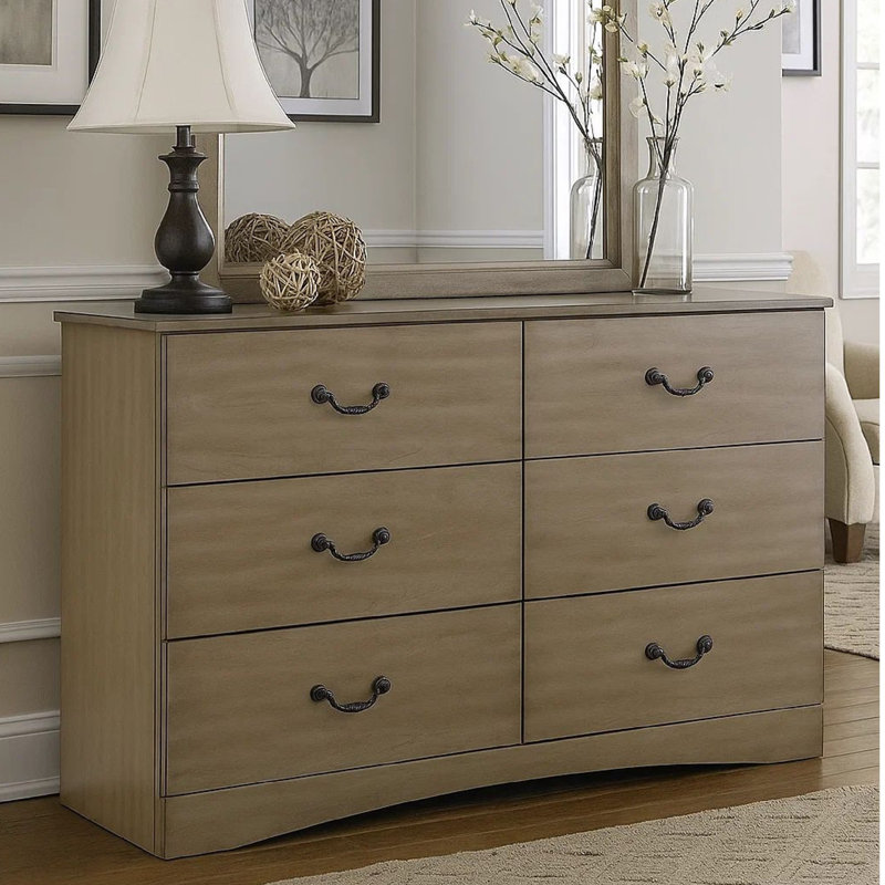 54'' W 6 - Drawer Dresser, Light Brown