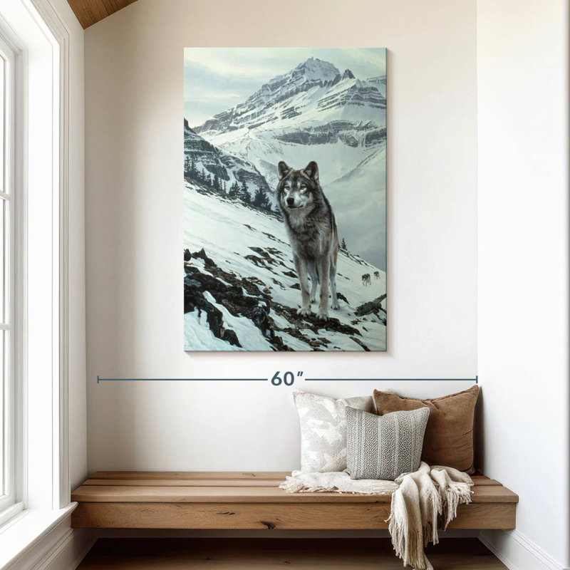 Brampt Winter Crossing - loup, H 48 po x l 32 po