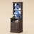 Farmhouse Tall Nightstand With Charger Station And Led Lights, Bedside Table With 3 Drawers And Adjustable Shelves For Bedroom Living Room, Retro Brown-1256904932