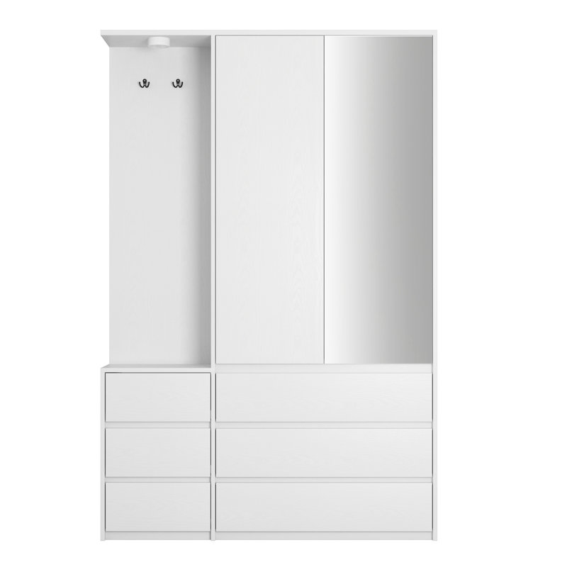 Garde-robe H 70,8 po, Blanc