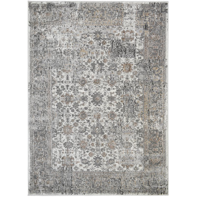 Everest Fina Gray Traditional Oriental Area Rug -  Darby Home Co, 4E04C80D964A4DB0900A75A114CBF4FD