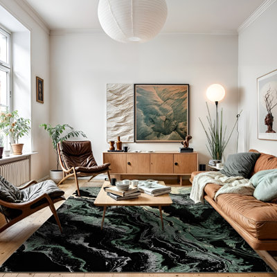 Galaxy Series Abrstract Black/Gray/Ivory/Beige Area Rug