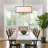 5 - Light 19.69“ Modern Drum Chandelie With Drum Linen Shade For Kitchen Island Living Room Bedroom-118849921