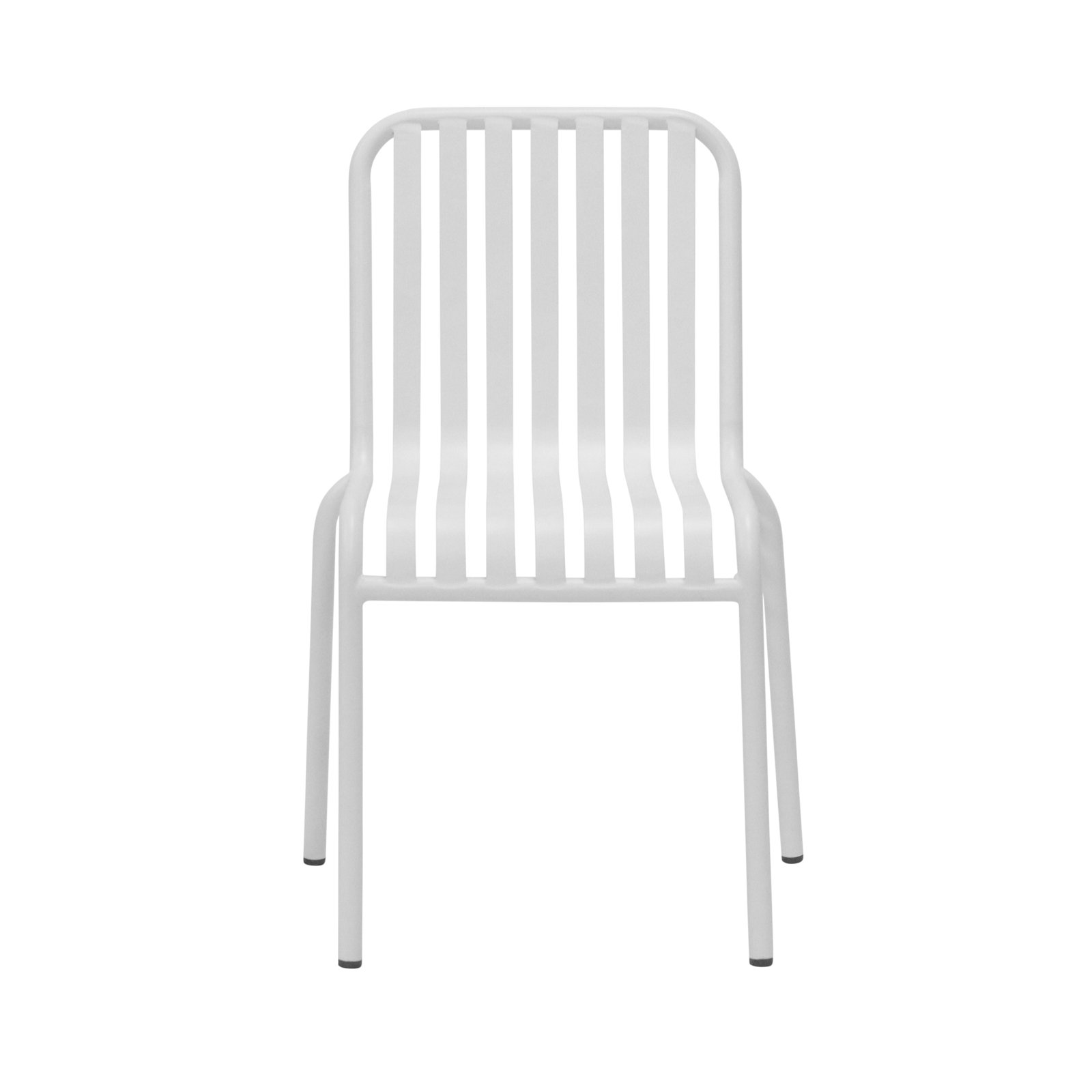 Abra Stackable Patio Side Chair, White