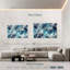 Fissures bleu sarcelle abstraites Avery-108109345
