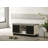 Storage Shoe Cabinet Bench, Sliding Door Storage, Upholstered Seating, Engineered Oak Finish, 38.5 Inch Wide