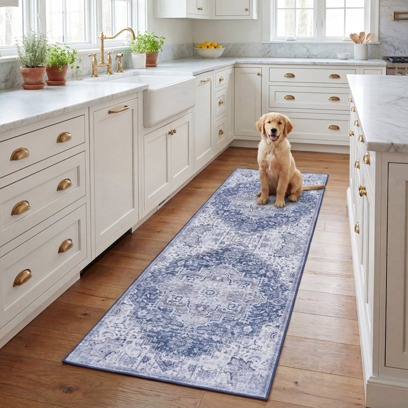 Pashen Performance Machine Washable Oriental Rug, Runner 2'6" x 8'