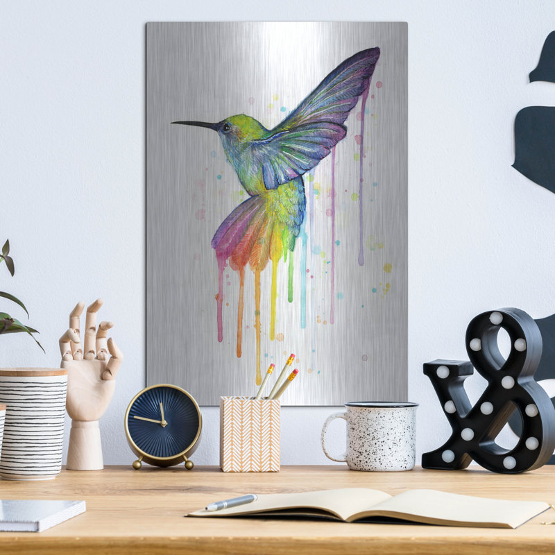 «Rainbow Hummingbird» par Olga Shvartsur, H 16 po x l 12 po