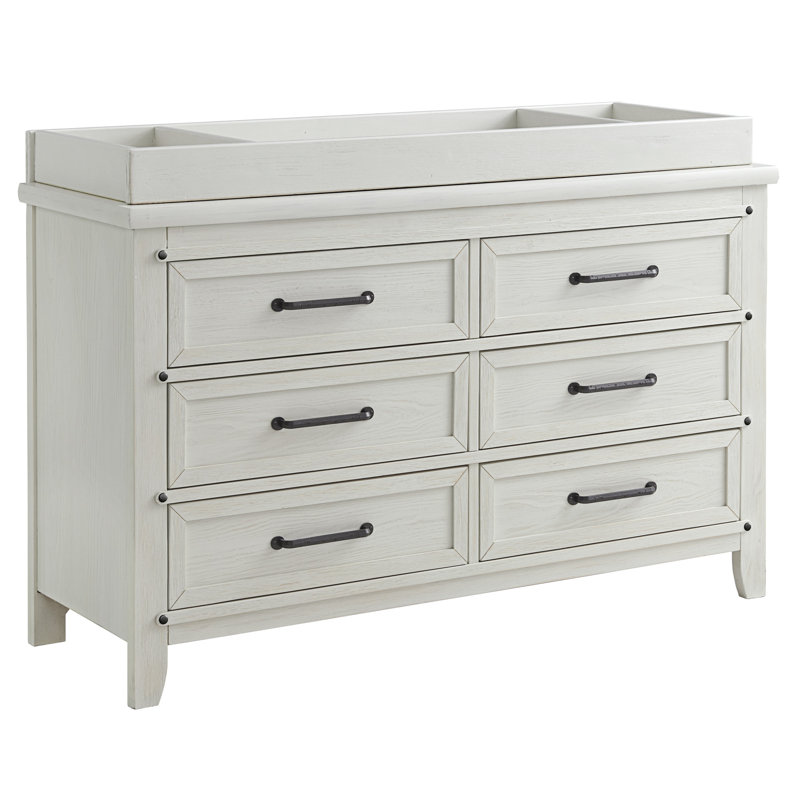 Ellison Rustic White Wood Baby Changing Topper