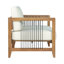 Causeuse d'extérieur en bois d'acacia Boho Dravik avec corde tissée à la main et coussins amovibles