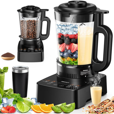 10-in-1 Heating Blender, Hot Soup Maker, Smoothie Blender, Nut Milk Machine - Powerful 2400W Kitchen Blender with Self-Clean & Safety Features