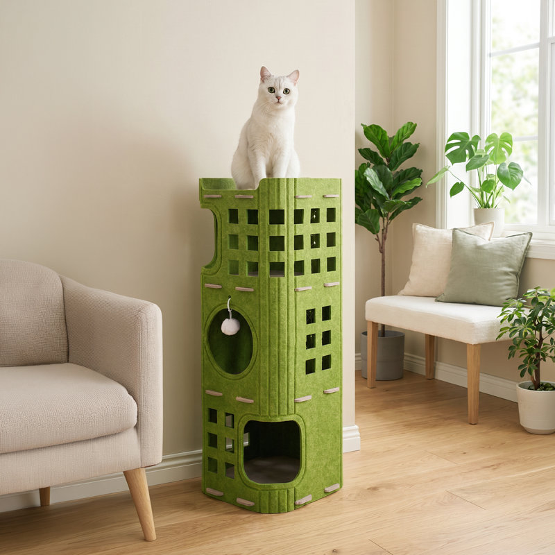 Polyester Pet Bed, 90cm H x 37cm W x 37cm D, Green