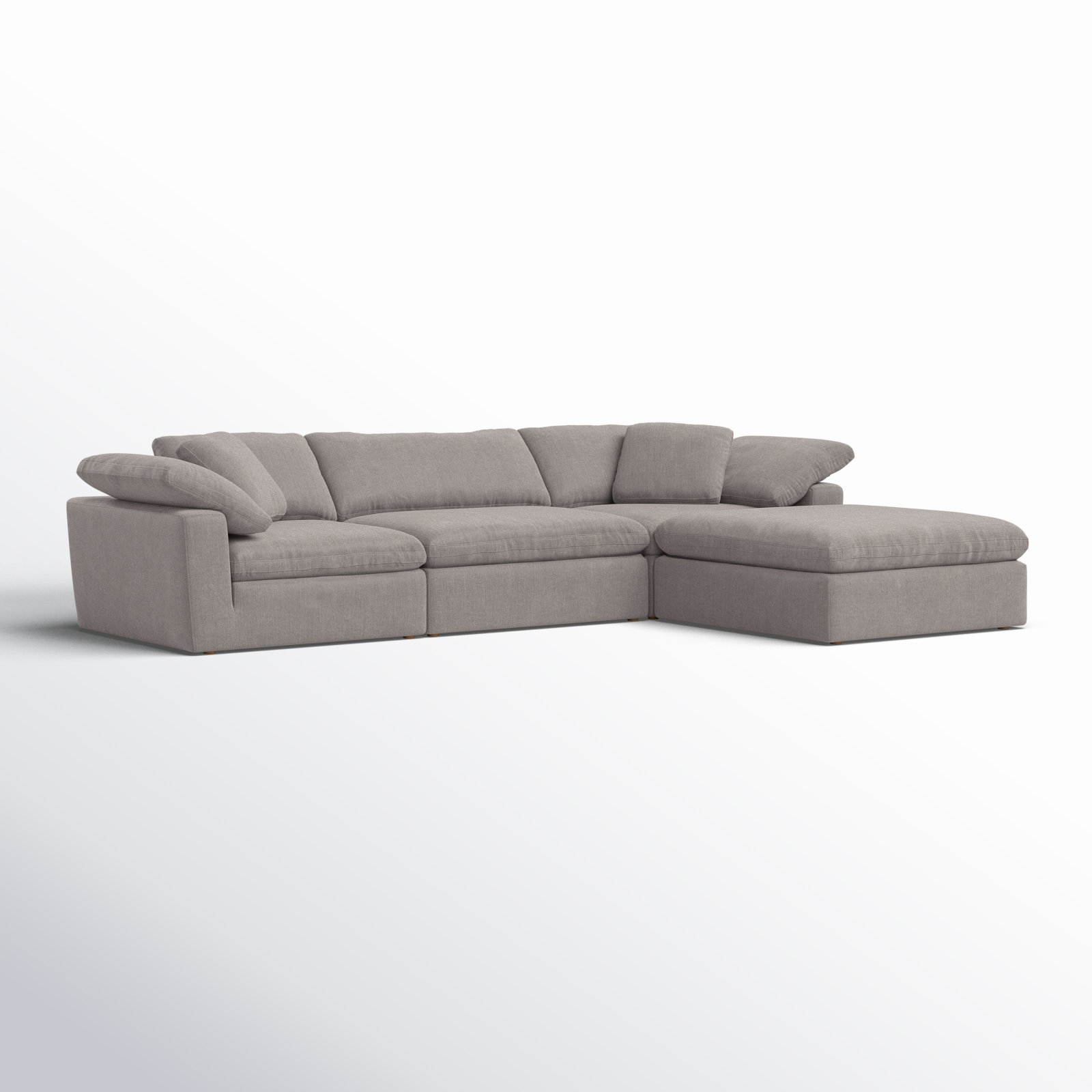 Tila 4 - Piece Performance Fabric Modular Sectional, Gray