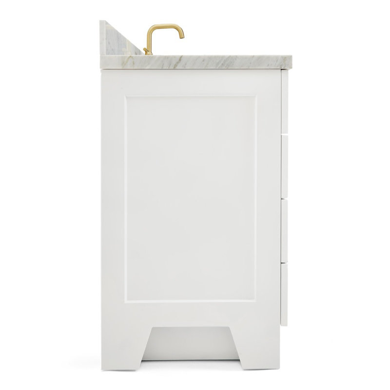 ARIEL TAYLOR 61 IN RECTANGLE SINK VANITY, White, Rectangle
