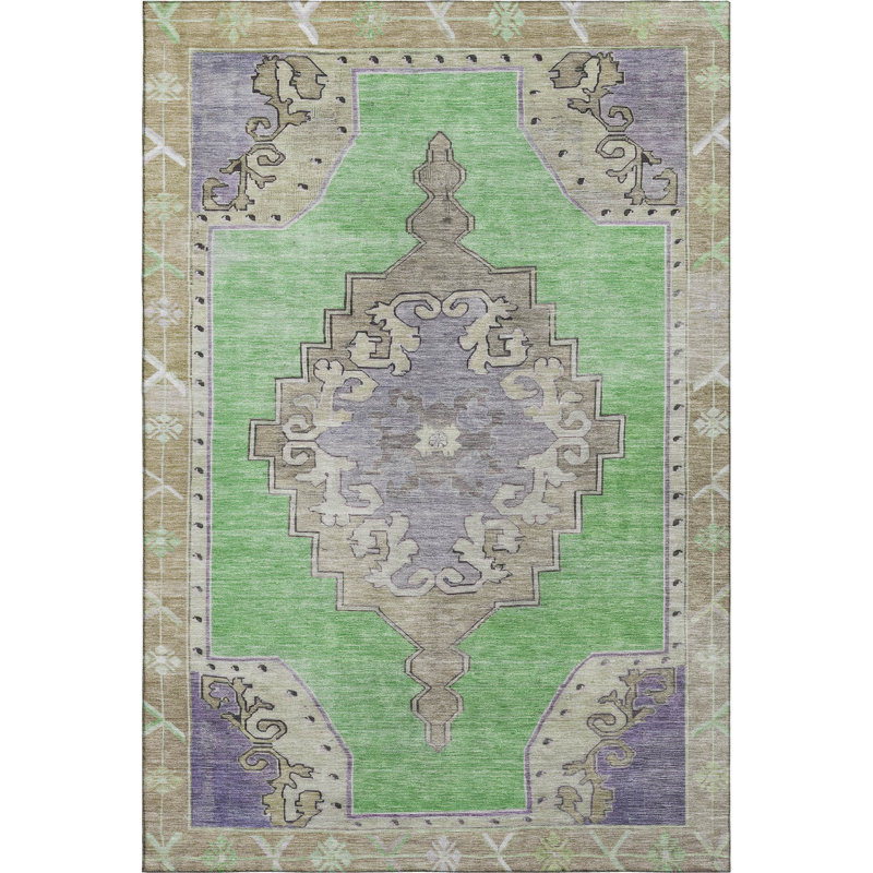 Premium Machine Washable Lubbers AMF1731 Global Rug, Rectangle 10' x 14'