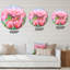 Champ de tulipes roses - Horloge murale traditionnelle-60327678