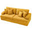 3 velours côtelé orange avec 4 coussins élégants pour le salon-490124205-490124200