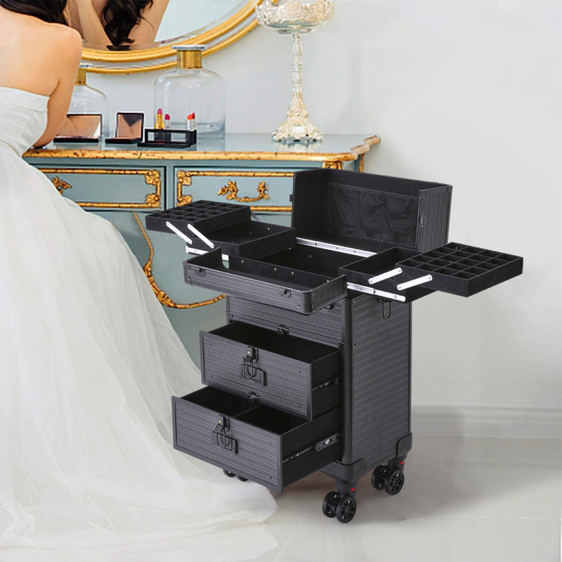 Faux Leather Makeup Organizer