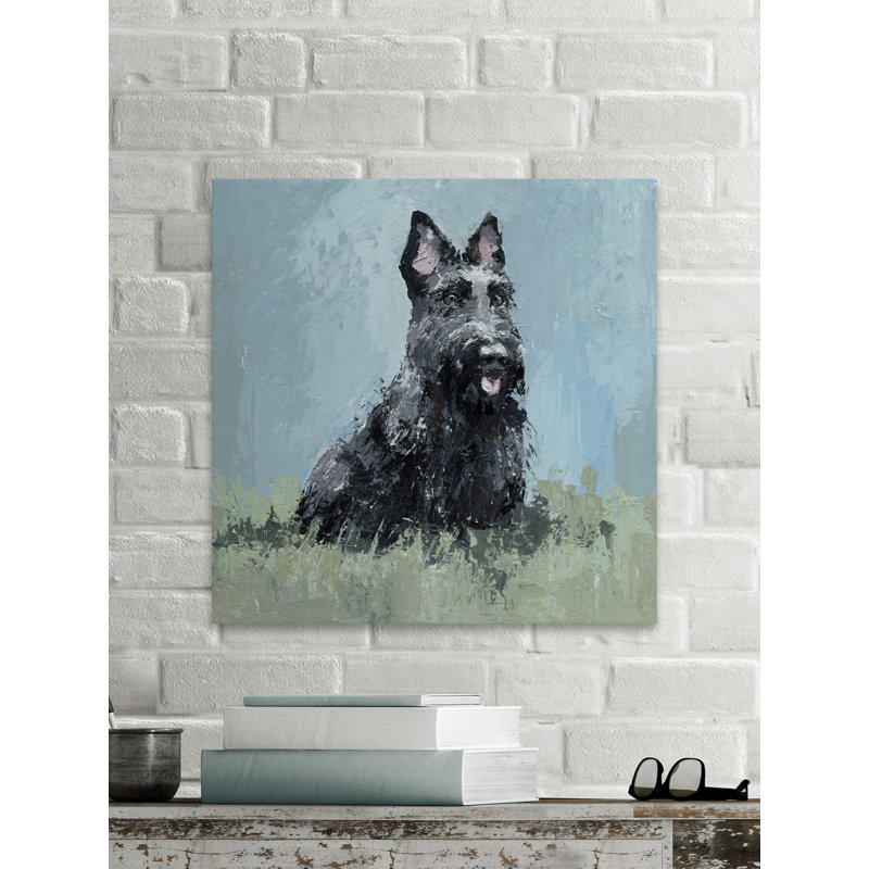 Guard Dog - Wrapped Canvas Painting, 30 cm H x 30 cm W