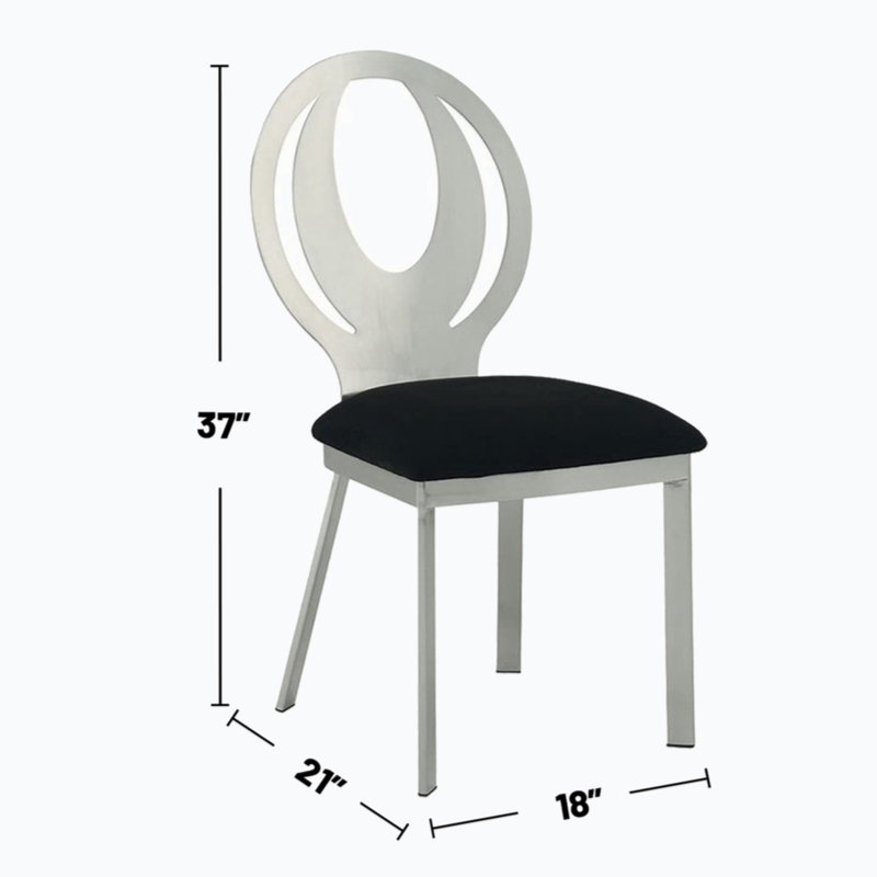 Chaise d'appoint Amorra en noir