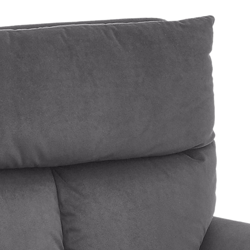 Frosted Velvet Chair Swivel, Brushed Grey
