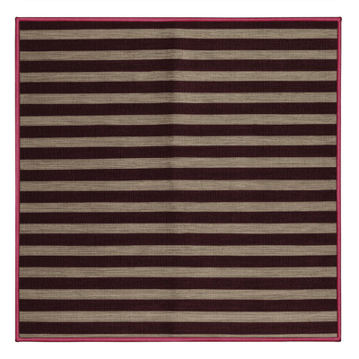 Machine Washable Horizontal Stripes Red Area Rug