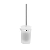 Toilet Brush and Holder Set, Wall/Foot Mounted Toilet Brush